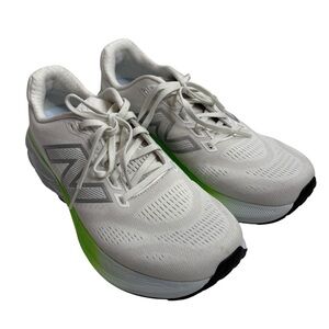 New Balance White with Lime Accent Performance Fresh Foam Running Shoes $139
